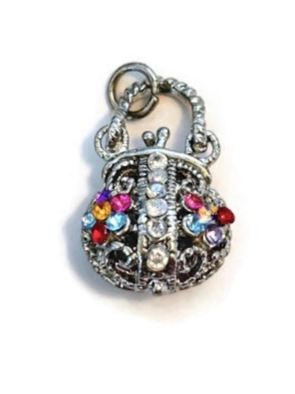 As Low As $2 Adorable Purse Charm with Crystal Embellishments 22mm x 15mm (1)